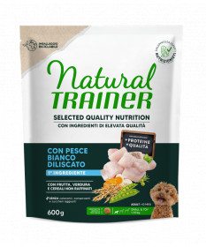 Natural Trainer Selected Quality Nutrition per Cani Adult Mini con Pesce da 600 gr
