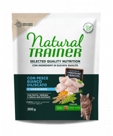 Natural Trainer Selected Quality Nutrition per Gatti Adulti Sterilizzati con Pesce da 300 gr