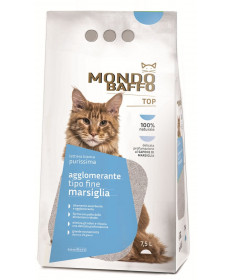 Mondo Baffo Lettiera bianca purissima al Marsiglia da 7,5 LT