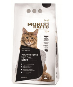 Mondo Baffo Lettiera Agglomerante con Carboni Attivi Fine Ultra da 12 LT