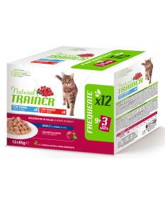 Trainer Natural Multipack 9+3 bst per Gatti Adult  con Tonno e Manzo da 85 gr