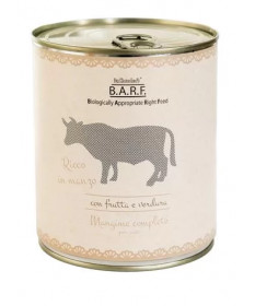 Barf Menù Completo Trito di Manzo per Cani da 800 gr 