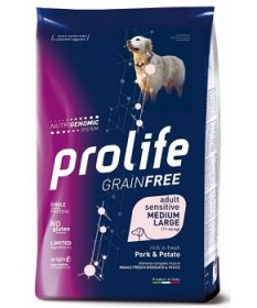 Prolife Grain Free per Cani Adult Medium/Large con Maiale e Patate da 2,5 Kg