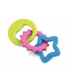 LeoPet Tiramorsi triplo in gomma per cuccioli 18 cm