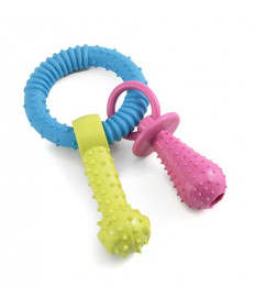 LeoPet Tiramorsi con ciucci in gomma per cuccioli 18,5 cm
