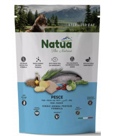 Natua per Gatti Adulti Sterilizzati con Pesce da 350 gr
