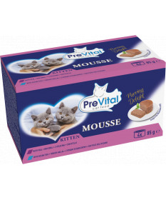 Prevital Mousse Multipack per Kitten con Vitello e Pesce dell'Oceano da 4 pz x 85 gr