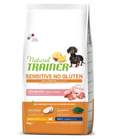 Natural Trainer Sensitive No Gluten per Cani Adult Mini al Maiale da 7 Kg