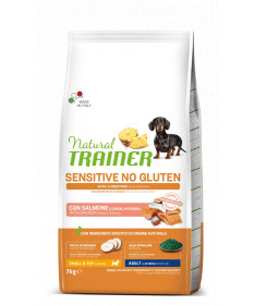 Natural Trainer Sensitive No Gluten per Cani Adult Mini al Salmone da 7 Kg