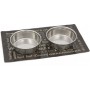 BeezTees Tovaglietta Magnetica con 2 Ciotole in Acciaio 34x28 cm