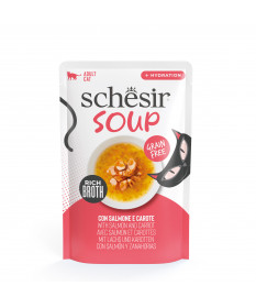 Schesir Soup Grain Free per Gatti con Salmone e Carote da 40 gr