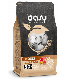 Oasy Grain Free per Cani Adult Medium/Large con Agnello da 12 kg 