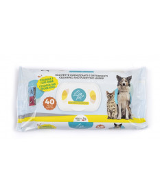 LeoPet salviette detergenti per cani e gatti con Citronella e Clorexidina da 40 pz