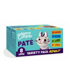 Edgard&Cooper Patè Multipack per Gatti Adulti da 8 x 85 gr
