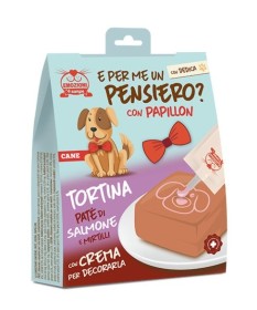Tortina con Crema Spalmabile per Cani Adulti gusto Patè di Salmone e Mirtilli
