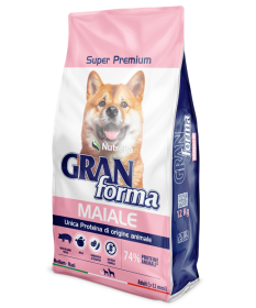 Gran Forma Monoproteico No Grain per Cani al Maiale da 12 kg + OMAGGIO
