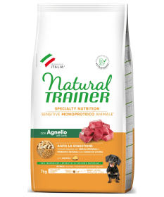 Natural Trainer Sensitive No Gluten per Cani Adulti Mini all'Agnello da 7 Kg