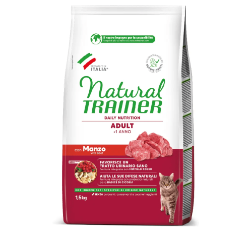 Trainer Natural per Gatto Adult con Manzo da 1,5 Kg