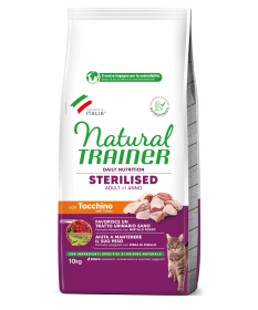Trainer Natural per Gatto Adult Sterilised con Tacchino da 10 Kg