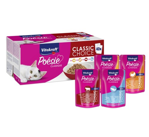Vitakraft Poésie Classique in Salsa per Gatti da 40bstx85 gr