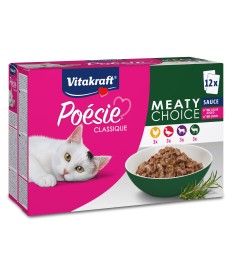 Vitakfraft Classic Meaty Sauce con Pollo, Anatra, Agnello e Selvaggina da 12bst x 85gr