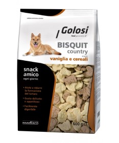 Golosi Bisquit Country per Cani con Vaniglia e Cereali da 600 gr