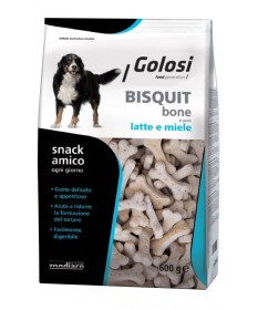 Golosi Bisquit Bone per Cani con Latte e Miele da 600 gr