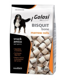 Golosi Bisquit Bone Marrow Rolls per Cani da 600 gr