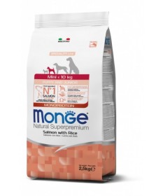 Monge per Cane Puppy e Junior Mini con Salmone e Riso da 7,5 Kg