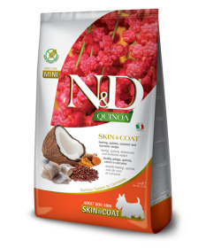 Farmina Quinoa Skin&Coat per Cani Adult Mini con Aringa, Cocco e Curcuma da 7 Kg