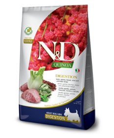 Farmina Quinoa Digestion per Cani Adult Mini con Agnello, Finocchio, Menta e Carciofo da 7 Kg