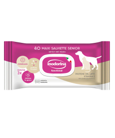 Inodorina Salviette Functional Senior con Proteine del Latte e Vitamina E da 40 pz