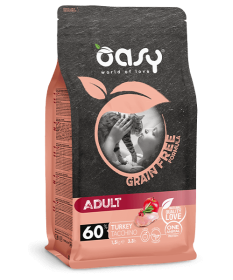 Oasy Grain Free per Gatti Adulti con Tacchino da 300 gr