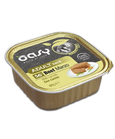 Oasy Grain Free Patè per Gatti Adulti al Manzo con Carote da 85 gr 
