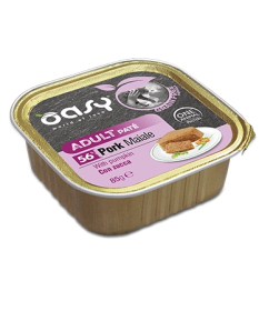 Oasy Grain Free Patè per Gatti Adulti al Maiale con Zucca da 85 gr 