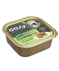 Oasy Grain Free Patè per Kitten al Pollo con Patate Dolci da 85 gr 