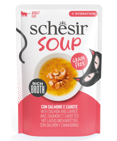 Schesir Soup Grain Free per Gatti con Salmone e Carote da 40 gr