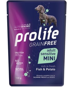 Prolife Grain Free Sensitive per Cani Adult Mini con Pesce e Patate bst da 100 gr