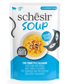 Schesir Soup Grain Free per Gatti con Tonnetto e Calamari e da 40 gr