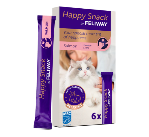 Feliway Happy Snack per Gatti al Salmone da 6 sticks
