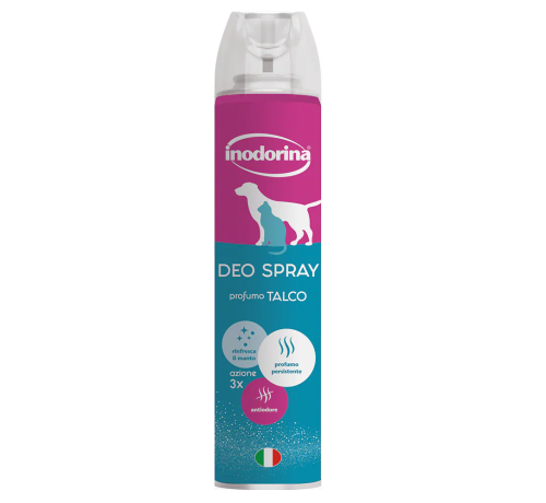 Inodorina Deo Spray al Talco per Cani e Gatti da 300 ml