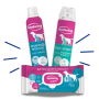 Inodorina Kit Talco - Shampoo Mousse, Deodorante Spray e Salviette per Cani e Gatti 