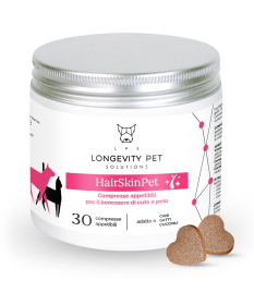 Longevity Pet HairSkinPet per Cani e Gatti da 30 cpr