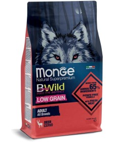 Monge Natural Superpremium Bwild Low Grain per Cani Adult All Breeds con Cervo da 12 Kg