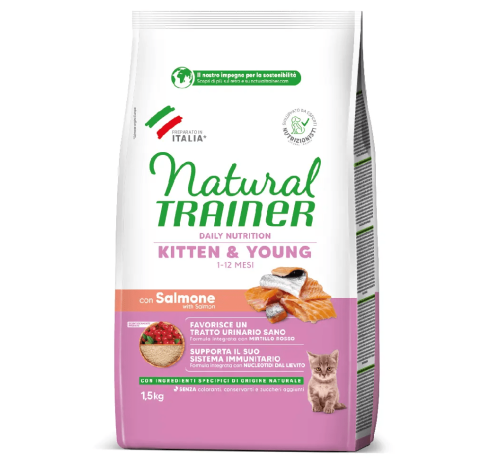 Trainer Natural per Gatto Kitten & Young 1-12 mesi con Salmone