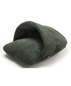 LeoPet Cuccia pantofola in velluto Verde 60x40x30 h