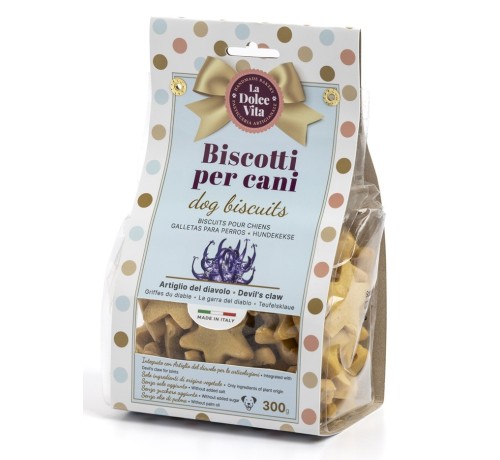 Biscotti La Dolce Vita per Cani con Artiglio del Diavolo da 300 gr