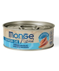 Monge Natural Superpremium Jelly per Gatto Senior con Filetti di Tonno e Alici da 80 gr