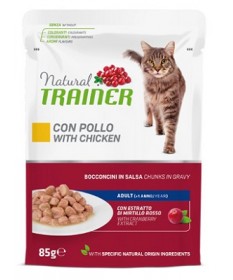 Trainer Natural Bocconcini al Pollo per Gatti Adulti Busta Multipack 4x85 gr